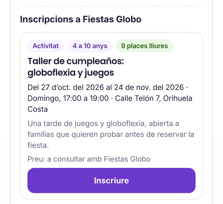 Un taller obert d'un animador, amb les places lliures